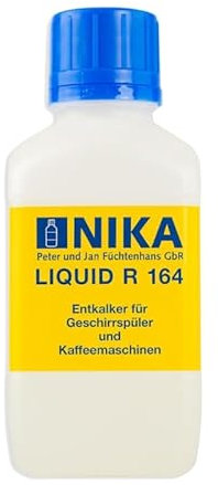 NIKA Liquid R164 flüssiger Entkalker | Geschirrspülmaschinen Entkalker - Spülmaschinen Entkalker -Kaffeemaschinen Entkalker - Wasserkocher Entkalker 0.5L