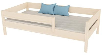 KidsComfort Kinderbett gebleichte Eiche 180x90 cm I stabiles Bett für Kinder und Kleinkinder ohne Matratze I ohne Schublade Kinder Betten für Mädchen & Jungen, Bett Holz, Bettgestell Babybett