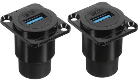HOMSFOU 2 Pièces Prise USB Fixe sur Connecteur Pass Through pour Extension de Données Adaptateur USB Encastrable