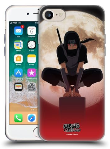 Head Case Designs Offizielle Naruto Shippuden Itachi Uchiha Mond Darsteller Kunst Gelhülle [Militärischer Schutzgrad] Kompatibel Mit Apple iPhone 7/8 / SE 2020 & 2022 Und Kompatibel Mit MagSafe