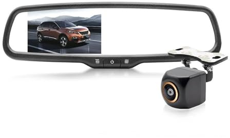 AHD-Auto-Rückspiegel Mit Monitor, 1000 Cd, 4,3 Zoll, Spezielle Originalhalterung, Unterstützt 2 1080P-Kameras Rückfahrkamera Auto(Only AHD Monitor)