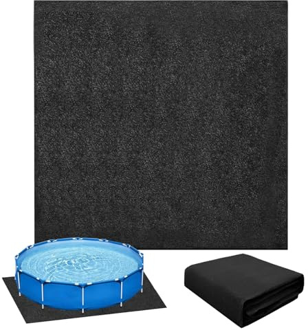 Kuabiz Tapis Feutre de Sol Antidérapant pour Piscine, Protection pour Piscine,Film de Protection Isolation Thermique pour Le Sol pour Piscine (4 * 4M)