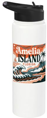 Amelia Island Stainless Steel Insulated Water Bottle