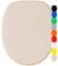 Sanilo Soft Close Toilet Seat, Wide Choice of Monochrome Toilet Seats, Stable Hinges, Easy to Mount (Beige)