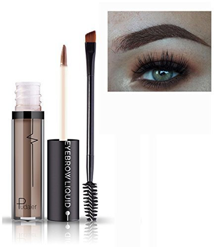 Maquillaje líquido para cejas con cepillo, pigmentos duraderos, resistente al agua y de calidad profesional