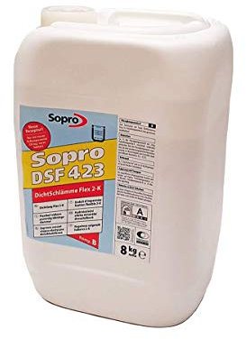 Sopro DichtSchlämme 2-K Flex 8 kg Flüssigkeit Klar Wasserfest Porzellan Dichtmittel