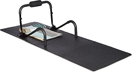 Relaxdays Bodenschutzmatte 60x60cm, 8er-Set, 3m², Unterlegmatte Fitnessgeräte, Stärke 1cm, Lärm- & Trittschutz, schwarz