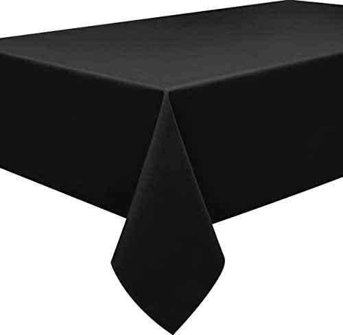 Home Direct Quadratische Tischdecke Textil 180 x 180 cm, Farbe wählbar Schwarz