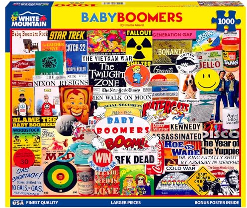 White Mountain Puzzles Baby Boomers - 1000 Piece Jigsaw Puzzle