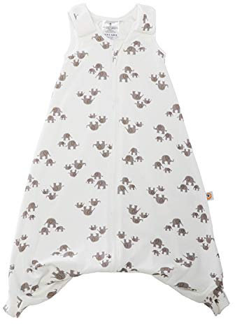 Ergobaby Baby-Schlafsack Winter Neugeborene 56-62 Baumwolle, Winterschlafsack Baby 0-6 Monate TOG 2.5, Elephant