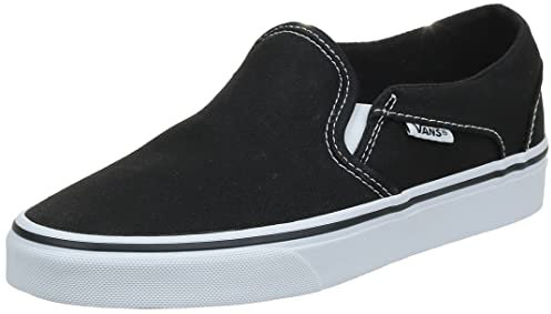 Vans Asher Femme Basket , Canvas Black White, 35 EU