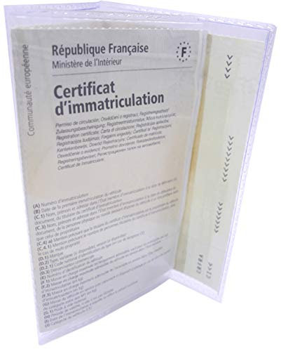 Etui carte grise PVC transparent - Protège votre carte grise