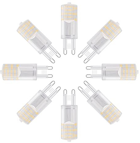 Klighten G9 LED Lampe, Bombubilla LED Birne G9 Natürliches Weiß 4000K AC 220~240V 5W ersetzt 50W Halogenlampen Nicht Dimmbar 8er Pack