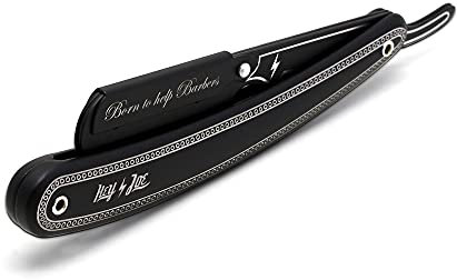 HEY JOE! Premium Classic Shaving Razor Carbon Edition | Klassisches Rasiermesser Herren aus Edelstahl für den Persönlichen und Beruflichen Gebrauch - Schwarz