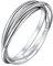 Bandmax Herren 3 Verflochten Bandring in 925 Sterling Silber Minimalist Trauring Verlobungsring Ehering für Hochzeit Verlobung Jahrestag Größe 62