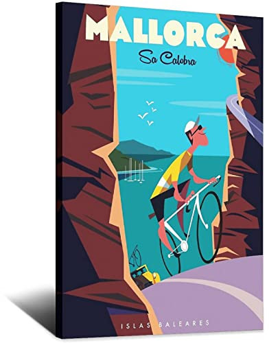 NMNM Sa Calobra Mallorca Spanien Vintage Reiseposter Leinwand Kunst Wanddekoration Poster Bild Druck Gemälde Poster Geschenk 30 x 45 cm