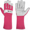 WFX Lange Gartenhandschuhe aus Leder für Damen, Herren, Damen, langlebig, Ziegenleder, Gartenhandschuhe, Unterarmschutz, dornensicher, Gärtnerarbeit, Rosenbeschneide, Geschenk (Rosa, S)