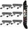 ezbnb 6 Packungen Skateboard-Wandhalterung Aluminium Skateboard Aufhänger für Skateboard Deck Display Skateboards Aufbewahrung horizontal & schwimmt vertikal