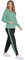 Parabler Traingsanzug Jogginganzug Zweiteiler Set Frauen Sportanzug Freizeitanzug Fitness Zipper Hoodie Sweatshirt Lang Hose Streetwear Outfit Sport Bekleidungsset Grün XL