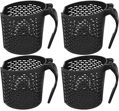 Black Car Cup Holder, Car Headrest Seat Back Organizer, Large Cup Holder Adapter For Car, Trucks, Drink Bottle Holders, Water Bottle Beverage Can Container With Hook, Easy To Install (4)