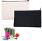 BAOSROY Stoffbeutel mit Reißverschluss,Kosmetiktasche Segeltuch,Stoffbeutel Blanko,DIY Blanko Stoffbeutels,Federmäppchen Stoff,DIY Stoff Federmäppchen,für Arbeit Schule Reisen (2PCS)