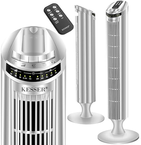 KESSER® Ventilatore a torre con TELECOMANDO - ventilatore a colonna con display a LED - ventilatore a piantana - climatizzatore