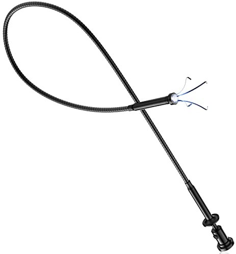 Housolution 28,34'' Pinza Raccogli Oggetti, PinzaTelescopica Prendi Oggetti con LED, Asta Telescopica Magnetica a 4 Artigli, per Vite, Bulloni, Bastone Raccogli Rifiuti per Gardino, Cucina - Nera