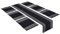 Encasa XO Tischläufer und Platzset Set 6 | Feingerippte Baumwolle | Leiter schwarz | 1 Tischläufer Größe 32x183 cm & Jede Tischmatte Größe 48x32 cm
