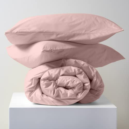 Lisola Set Copripiumino Una Piazza E Mezza, in Cotone Pregiato, Made in Italy, Sacco Copripiumino 200x240 cm + 2 Federe 50x80cm, Tinta Unita. Modello: Tortona, Incenso