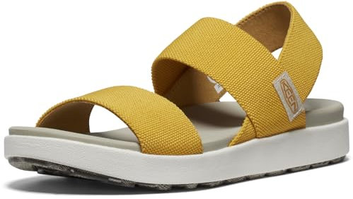 KEEN Damen Elle Backstrap Keilsandale, Golden Yellow/Star White, 39 EU