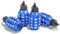 CGEAMDY 4 Stück Ventilkappen in Granatenform, Handgranaten-Stil Aluminium Auto Rreifen Ventilkappen, Handgranate Style Reifen Ventilkappen Für Auto Motorrad (Blau)