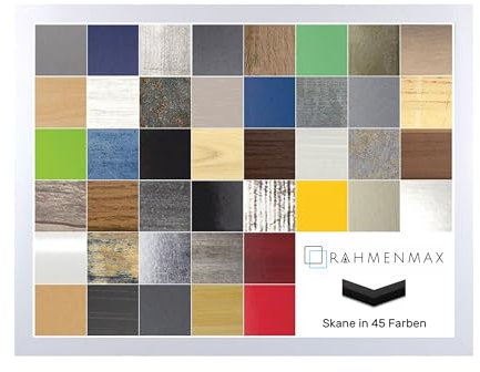 RahmenMax Skane Puzzlerahmen Bilderrahmen Posterrahmen 70x100 cm Weiss Matt Passgenau Handgefertigt inklusive klarer Acryl Verglasung