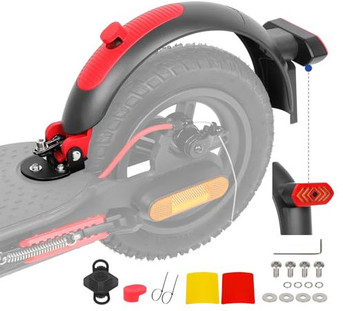 ulip Aluminium Schutzblech Hinten mit Bremse mit Abbiegewarnung Rücklicht mit Fernbedienung für Xiaomi M365 Pro Pro2 MI3 1S Lite Swagger 5 Elektro Scooter