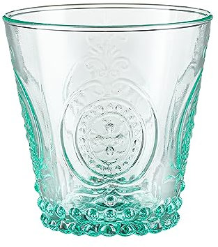 VILLA ITALIA SUMMER Handgefertigtes Glas (250 ml, 9 cm) - Frisches Meeres für stilvollen Genuss, Schöne Gläser, Bunte Gläser, Trinkgläser Bunt, Wasserglas, Trinkglas, Kristallgläser - Aesthetic Gläser