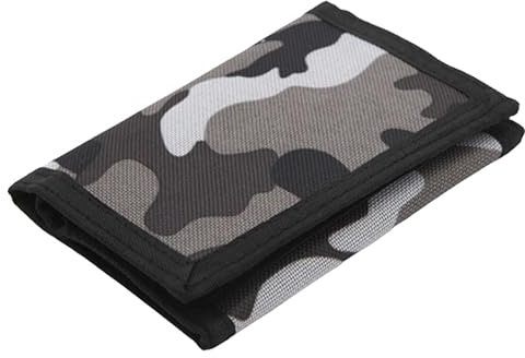 JOCXZI 1 Pcs Portefeuille Fin Portefeuille à Trois Volets -Portefeuille Mince en Toile Porte-Monnaie RFID Portefeuille de Sport Zippé pour Garçons Enfants Hommes Cadeaux Voyage Extérieur
