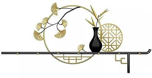 Patère Porte Manteau Mural Forme De Fenêtre Ronde Classique Chinoise Patères Portemanteaux, Vestiaire Créatif en Trois Dimensions Métal Fer Porte-écharpe, Cadeau d'anniversaire