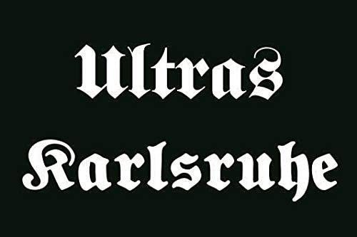 U24 Aufkleber Ultras Karlsruhe Flagge Fahne 8 x 5 cm Autoaufkleber Sticker