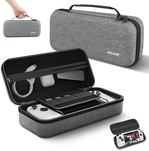 Towwoo Hart Tasche Kompatibel mit ROG Ally, Eva Harte Tragetasche Hülle Case, Anti-Kratzer Wasserdicht Tragbarer Handheld Tasche mit Mesh Tasche für Rog Ally Konsole & Zubehör