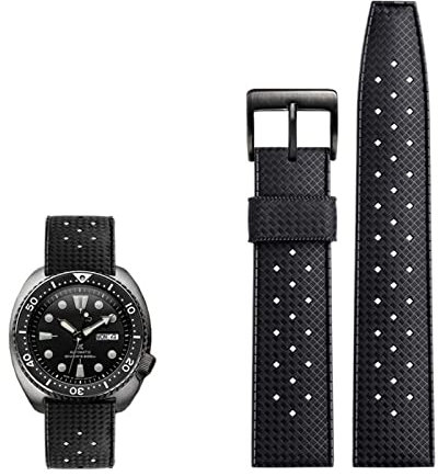 NRYCR Premium-Grade Tropic Fluor Gummi armband Für seiko SRP777J1 SKX Uhr Band Tauchen Wasserdicht Armband 20 22mm armbänder, 22 mm, Kunststoff, Achat