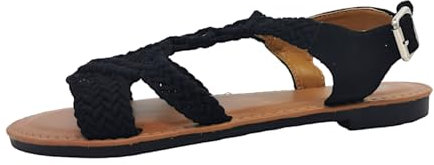 iLC Damen Sandale in Schwarz, Größe 38