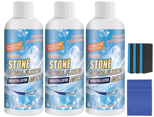 Stone Nano Crystal Plating Agent, 100Ml Stone Stain Remover Cleaner, Marmorreiniger und Politur, Effizientes Reinigungsmittel, zum Entfernen von Schmutz auf Allen Steinoberflächen (300ML)