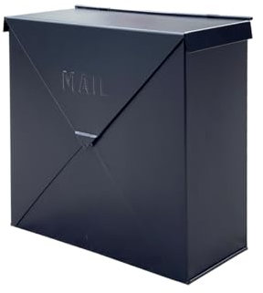 NACH Chicago Extra großer Briefkasten, rostbeständig, große Briefkästen für Außenwandmontage, Metall-Briefkasten, Wandmontage, Briefkasten, extra großes Fassungsvermögen, 30,5 x 30,5 x 12,2 cm,