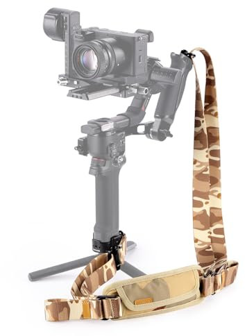 NEEWER Tracolla per giunto cardanico RS4 RS3, per ridurre il peso, imbottita, regolabile, con piastra di base, fibbia QD a sgancio rapido, compatibile con DJI RS4 RS4 Pro RS3 RS3 Pro RS2 Sling Handle,