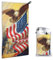 LAMAME Amerikanische USA-Flagge, Adler, Kunstdruck, schnell trocknendes Handtuch, tragbares Mikrofaser-Badetuch, leichtes Strandtuch