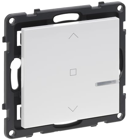LEGRAND, SEANO with Netatmo Wandsender Rollladen, Ansteuerung von vernetzten Rollladenschaltern, Extraflache Installation, 3 V-Knopfzellen enthalten (8 Jahre Lebensdauer), Farbe: Ultraweiß, 765639