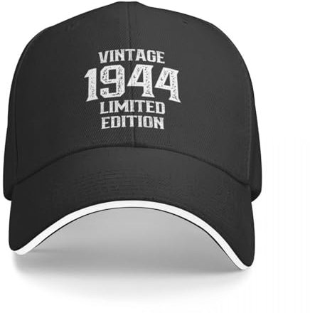 ROBEIUO Baseballmütze Basecap Jahrgang 1944 eine Baseball-Kappe