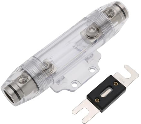 YINETTECH Fusible ANL AWG de calibre 0/2/4 de 250 A avec support, porte-fusible ANL unique, plaqué nickel satiné, 3 pièces pour voitures, bateaux, voiture, etc