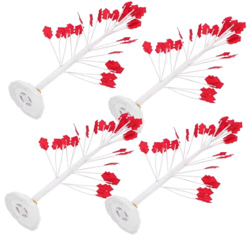 PRETYZOOM Your Home Baumstatue Aus Eisendraht mit Blättern Schreibtisch-Ornament für Bastel- 4 Stück