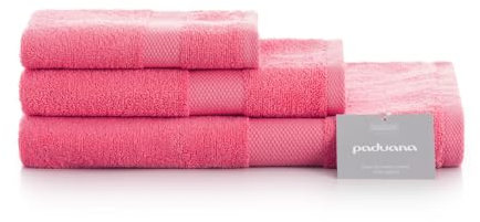 Paduana Set di asciugamani Fucsia 3 pezzi
