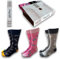 Harry Potter Packung mit 3 lustigen Socken, bedruckt mit Hedwig, Mondbrille, Schwarz, Grau und Rosa, offizielles Lizenzprodukt, für Damen, Größe 3,5-9 EUR 36-43, schwarz, grau und rosa, 36-43